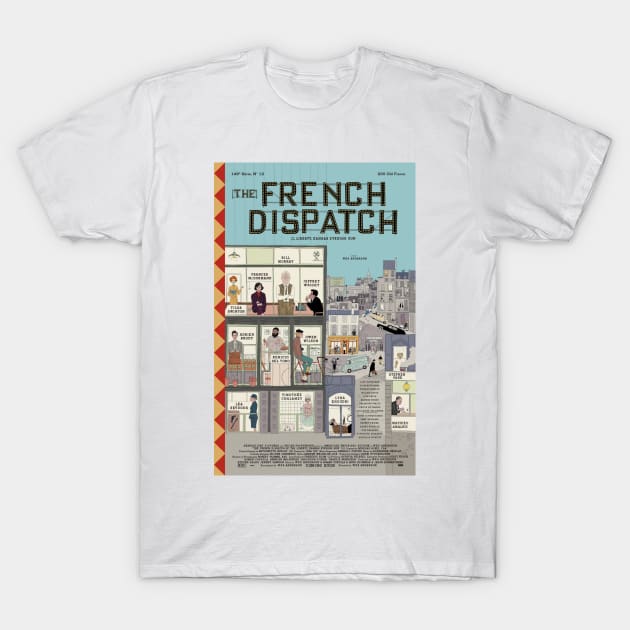 Wes Anderson the French Dispatch T-Shirt by uchix